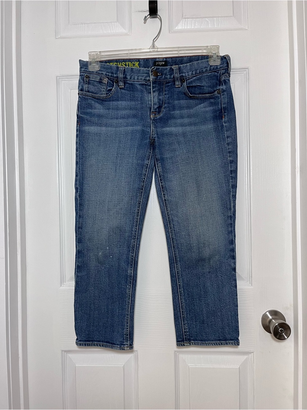 J. Crew Women’s Low Rise Medium Blue Straight Denim Capris